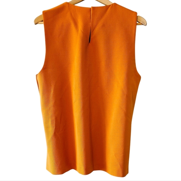 NWT Zara Sleeveless Button Orange Top Vest Casual Women's Size Medium - Picture 14 of 16